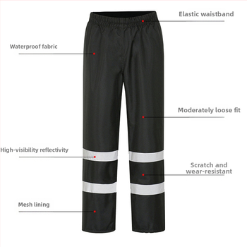 Αδιάβροχο παντελόνι χονδρικής αδιάβροχο παντελόνι αντι-ταραχής αδιάβροχο παντελόνι κοστούμι χοντρό ύφασμα Oxford ανθεκτικό στη φθορά ανακλαστικό ανδρικό παντελόνι ιππασίας κάτω μέρος του σώματος αδιάβροχο