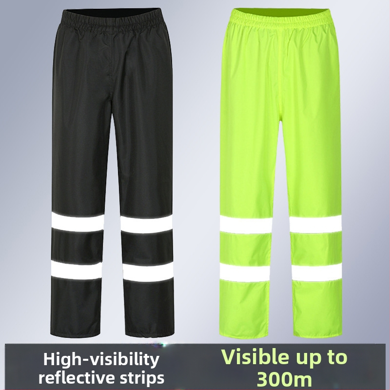 Дъждобрани на едро, анти-бунт дъждобран, дъждобран, костюм, дебел оксфордски плат, устойчив на износване, отразяващи мъжки водоустойчиви панталони за езда на долната част на тялото