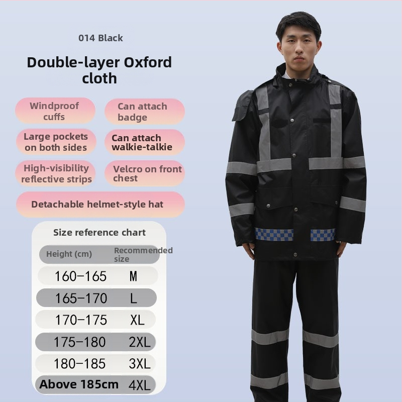 Дъждобрани на едро, анти-бунт дъждобран, дъждобран, костюм, дебел оксфордски плат, устойчив на износване, отразяващи мъжки водоустойчиви панталони за езда на долната част на тялото