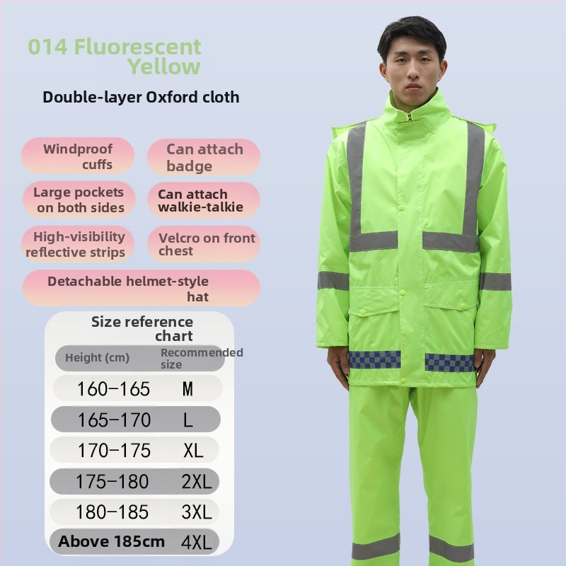 Дъждобрани на едро, анти-бунт дъждобран, дъждобран, костюм, дебел оксфордски плат, устойчив на износване, отразяващи мъжки водоустойчиви панталони за езда на долната част на тялото