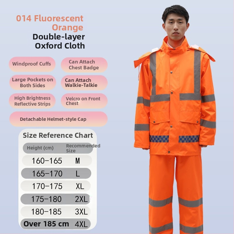 Дъждобрани на едро, анти-бунт дъждобран, дъждобран, костюм, дебел оксфордски плат, устойчив на износване, отразяващи мъжки водоустойчиви панталони за езда на долната част на тялото