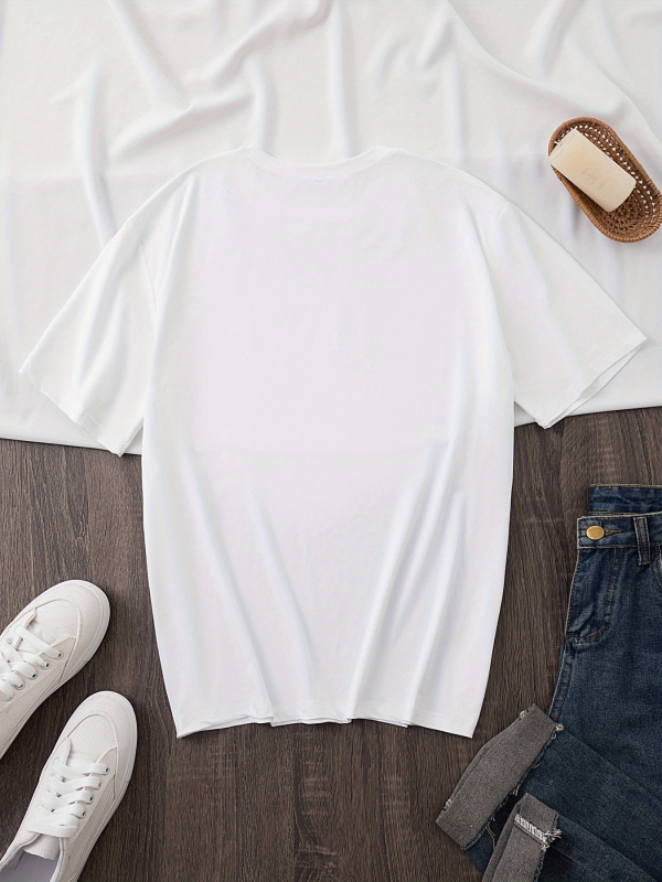 Tricou cu mânecă scurtă casual pentru femei, mărime mare - Choose to Be