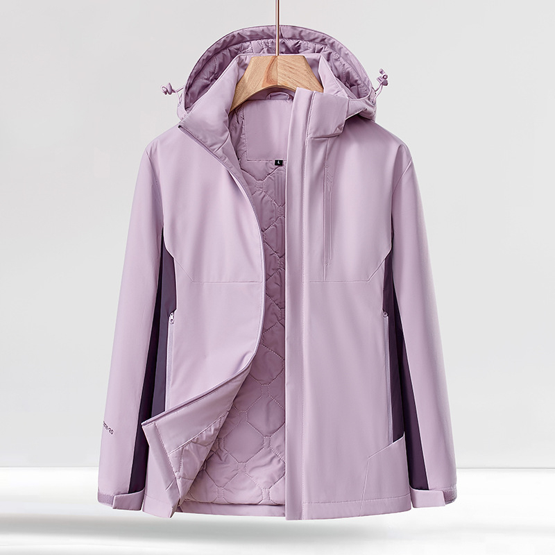 2024 m. naujo stiliaus medvilniniai drabužiai vyrams ir moterims, žieminiai, sustorinti šilti medvilniniai paminkštinti švarkai, vidaus lauko alpinizmo kostiumas, gobtuvas