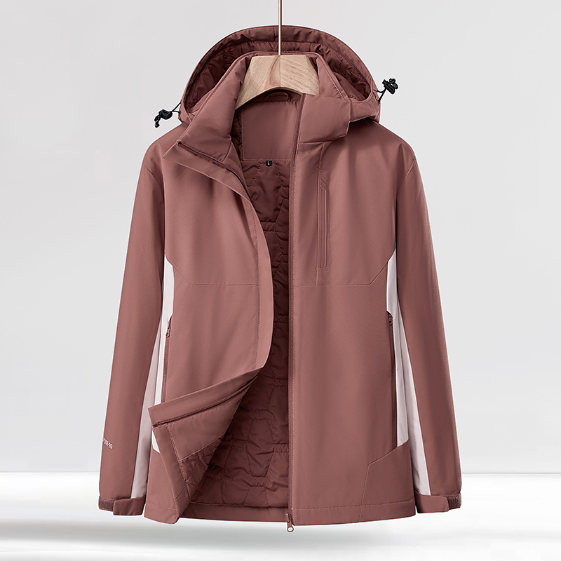 2024 m. naujo stiliaus medvilniniai drabužiai vyrams ir moterims, žieminiai, sustorinti šilti medvilniniai paminkštinti švarkai, vidaus lauko alpinizmo kostiumas, gobtuvas