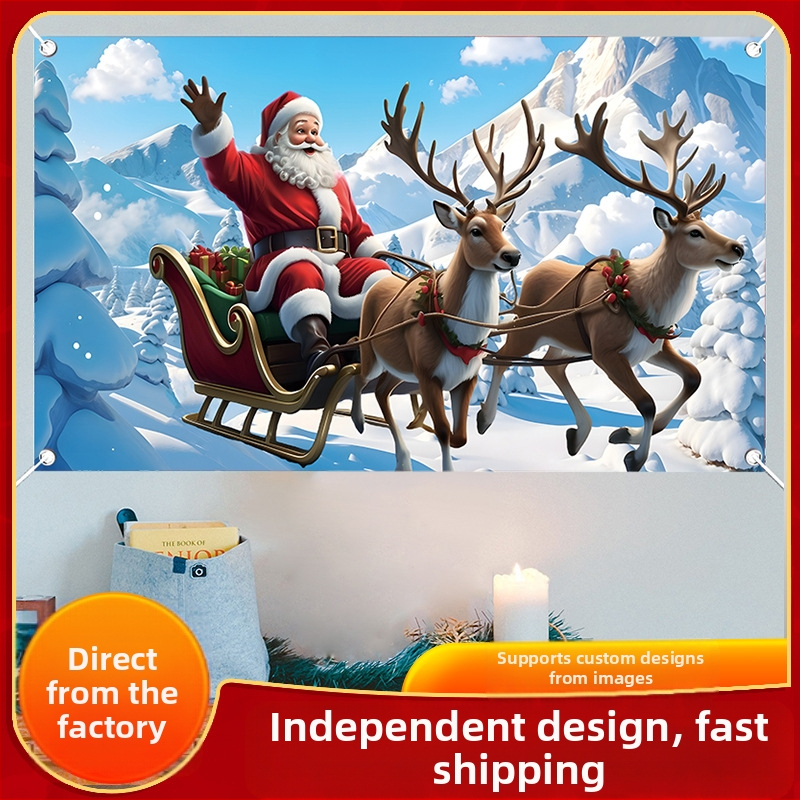 Ευτυχισμένο το Νέο Έτος Φόντο με Υφασμάτινο Πανό, Διακοσμήσεις με Σημαία, Σύνθεση με Πανό, Θεματικό Πάρτι, Ατμόσφαιρα, Σκηνή, Διασυνοριακό