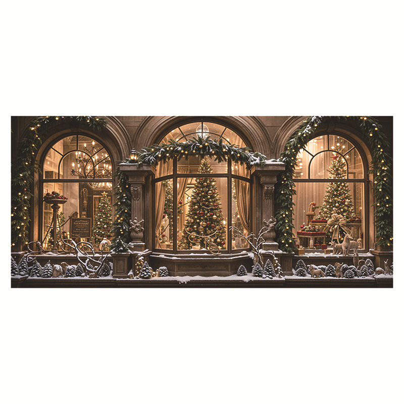 Честита Нова Година Фон Плат Банер Флаг Декорации Банер Аранжировка Тема Парти Атмосфера Сцена Трансгранично