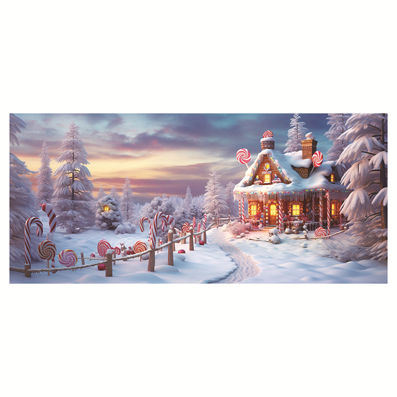 Честита Нова Година Фон Плат Банер Флаг Декорации Банер Аранжировка Тема Парти Атмосфера Сцена Трансгранично