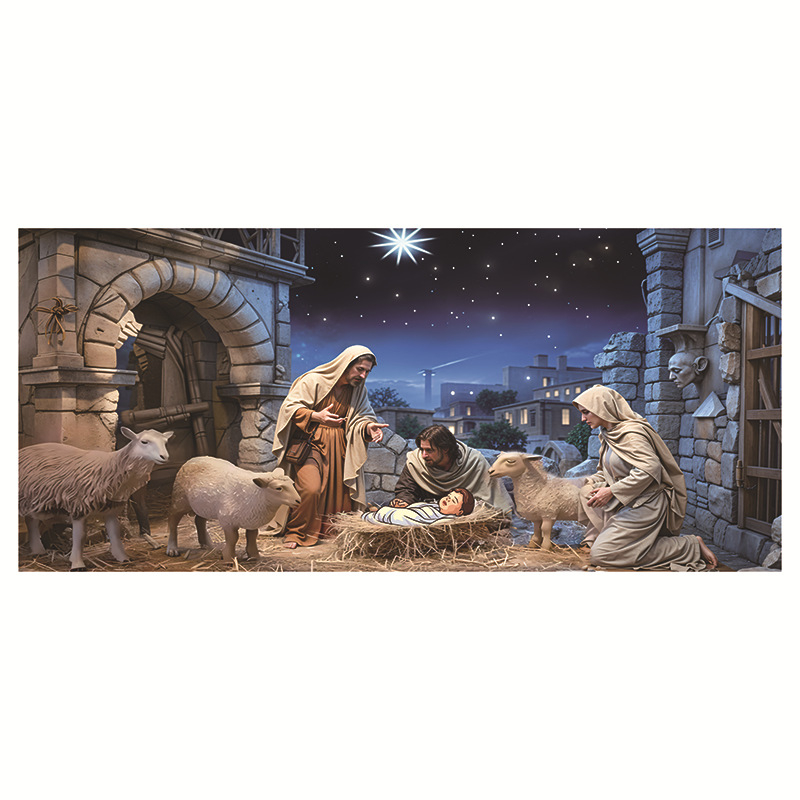 Честита Нова Година Фон Плат Банер Флаг Декорации Банер Аранжировка Тема Парти Атмосфера Сцена Трансгранично