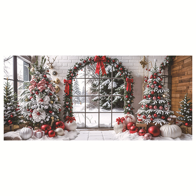 Честита Нова Година Фон Плат Банер Флаг Декорации Банер Аранжировка Тема Парти Атмосфера Сцена Трансгранично