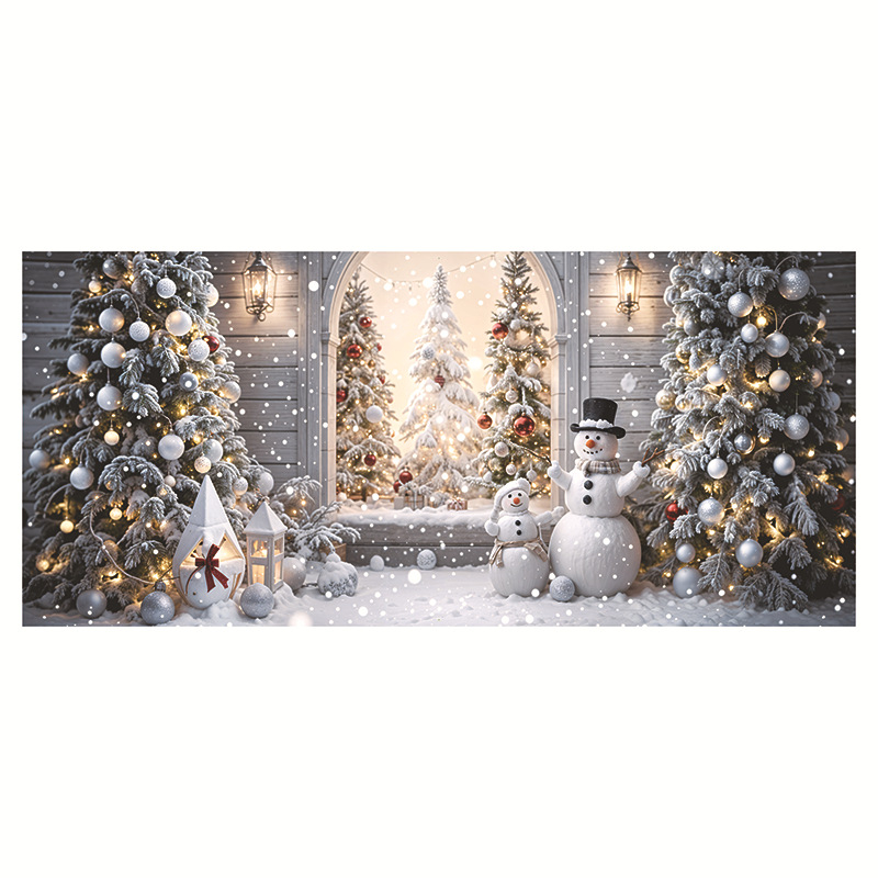 Честита Нова Година Фон Плат Банер Флаг Декорации Банер Аранжировка Тема Парти Атмосфера Сцена Трансгранично