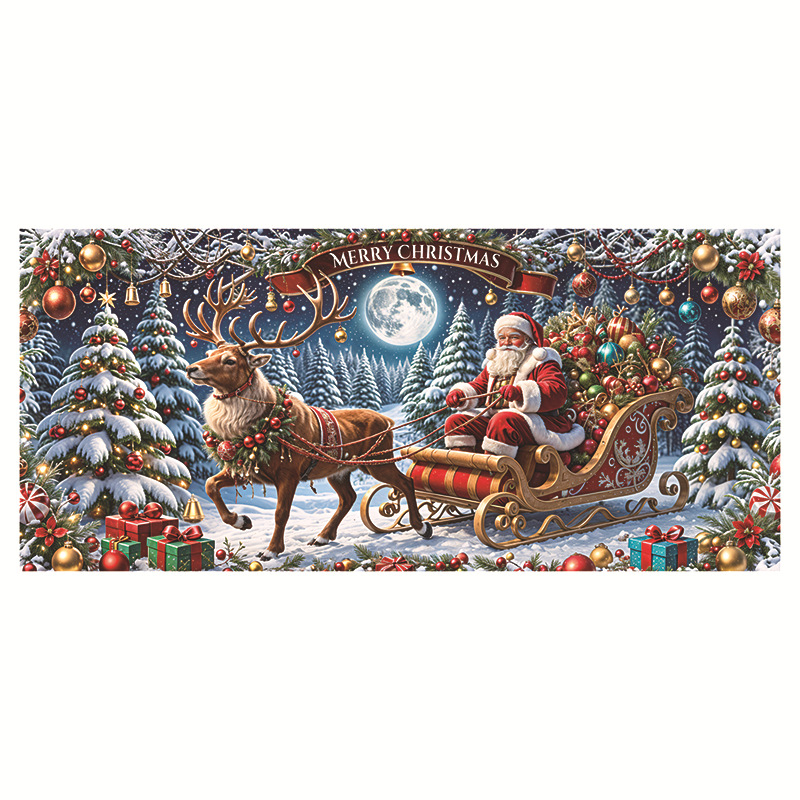 Честита Нова Година Фон Плат Банер Флаг Декорации Банер Аранжировка Тема Парти Атмосфера Сцена Трансгранично