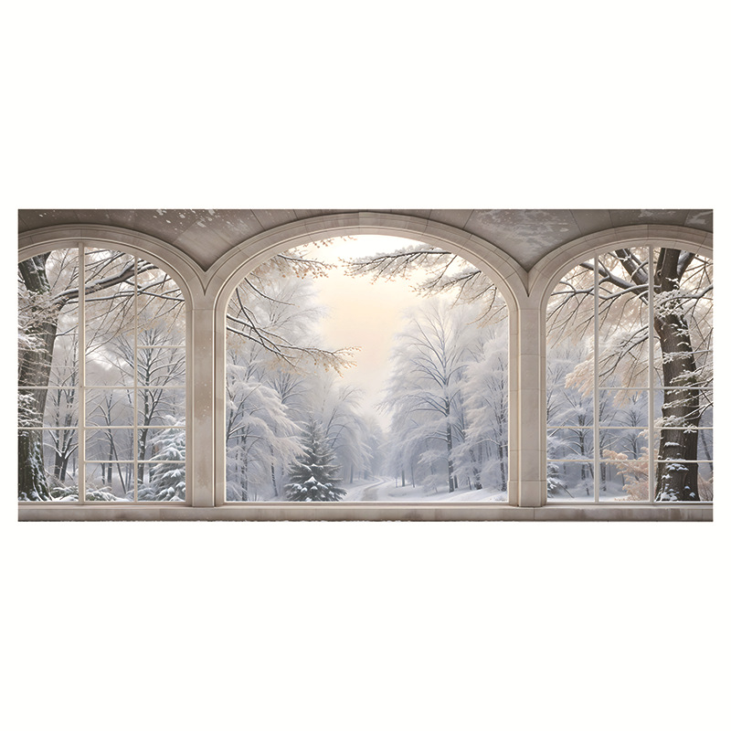 Честита Нова Година Фон Плат Банер Флаг Декорации Банер Аранжировка Тема Парти Атмосфера Сцена Трансгранично