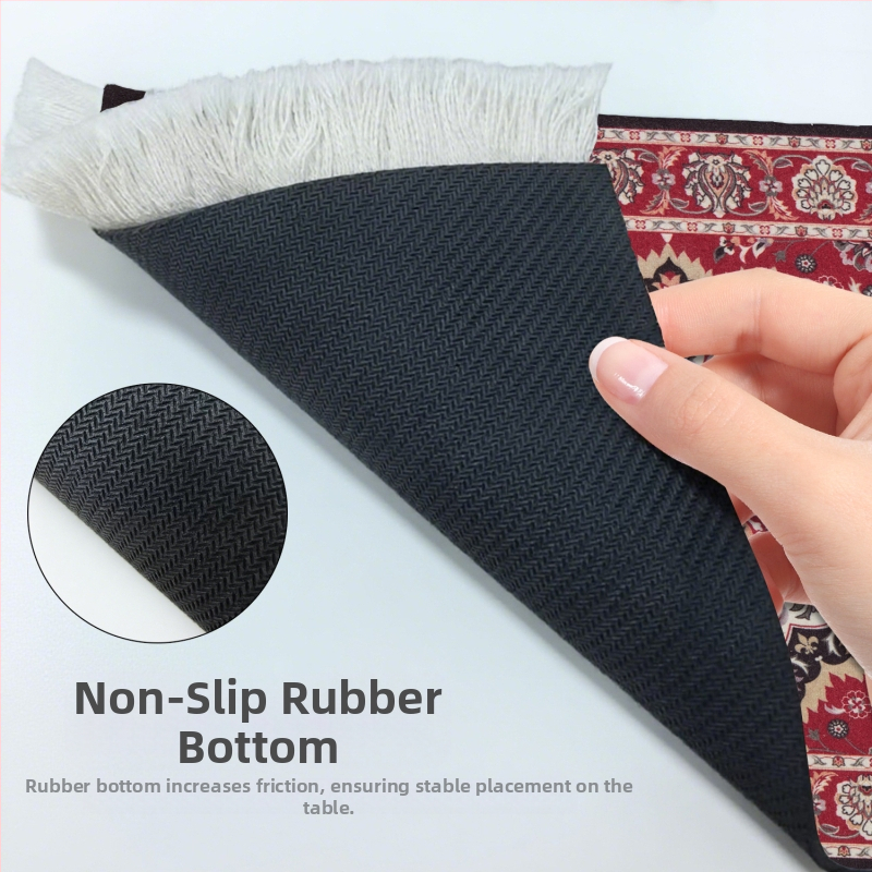 Cezhraničná horúca predajná tkaná podložka pod myš s strapcami, malá Jit, dropshipping, bohémsky etnický štýl, protišmyková izolovaná podložka pod myš