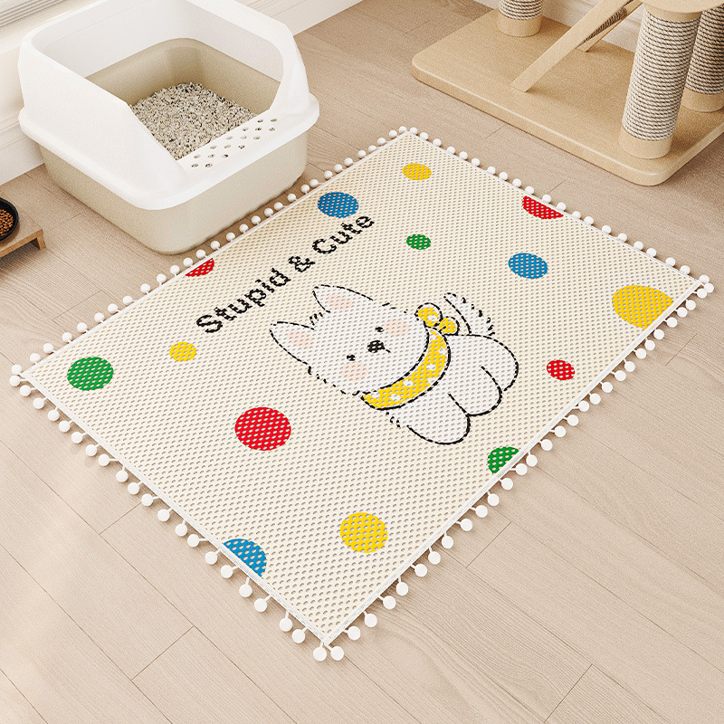 Macskaalom szőnyeg, fröccsenésgátló, kihúzásgátló macskaalom doboz, szűrőhomok szőnyeg, vastagított extra nagy kisállat szőnyeg, macskakarmolásgátló szőnyeg macskáknak és kutyáknak