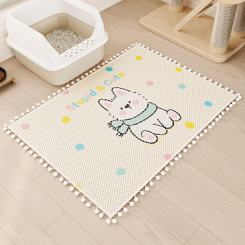 Macskaalom szőnyeg, fröccsenésgátló, kihúzásgátló macskaalom doboz, szűrőhomok szőnyeg, vastagított extra nagy kisállat szőnyeg, macskakarmolásgátló szőnyeg macskáknak és kutyáknak