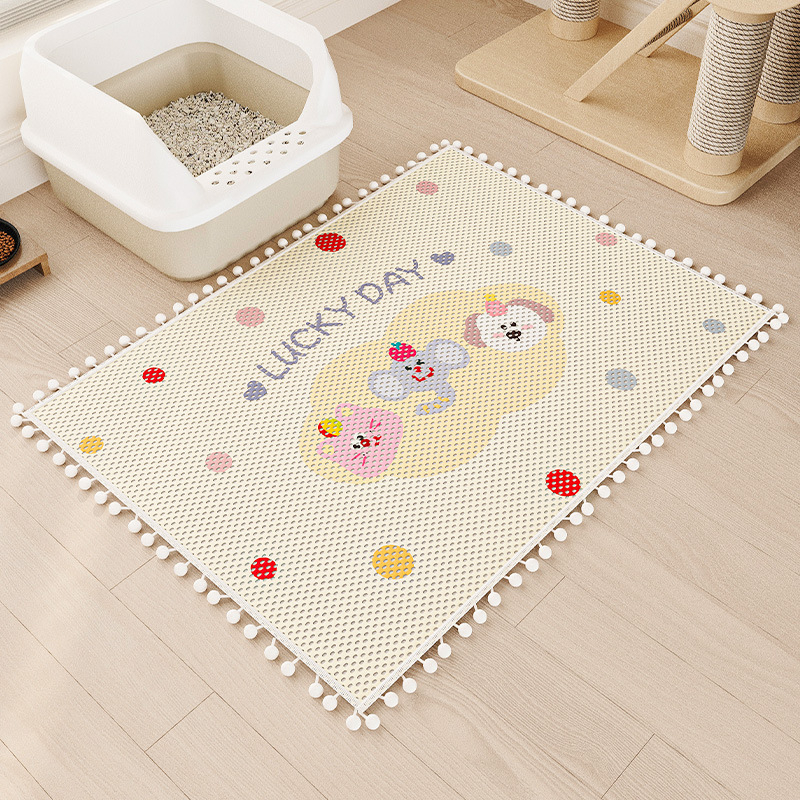 Macskaalom szőnyeg, fröccsenésgátló, kihúzásgátló macskaalom doboz, szűrőhomok szőnyeg, vastagított extra nagy kisállat szőnyeg, macskakarmolásgátló szőnyeg macskáknak és kutyáknak