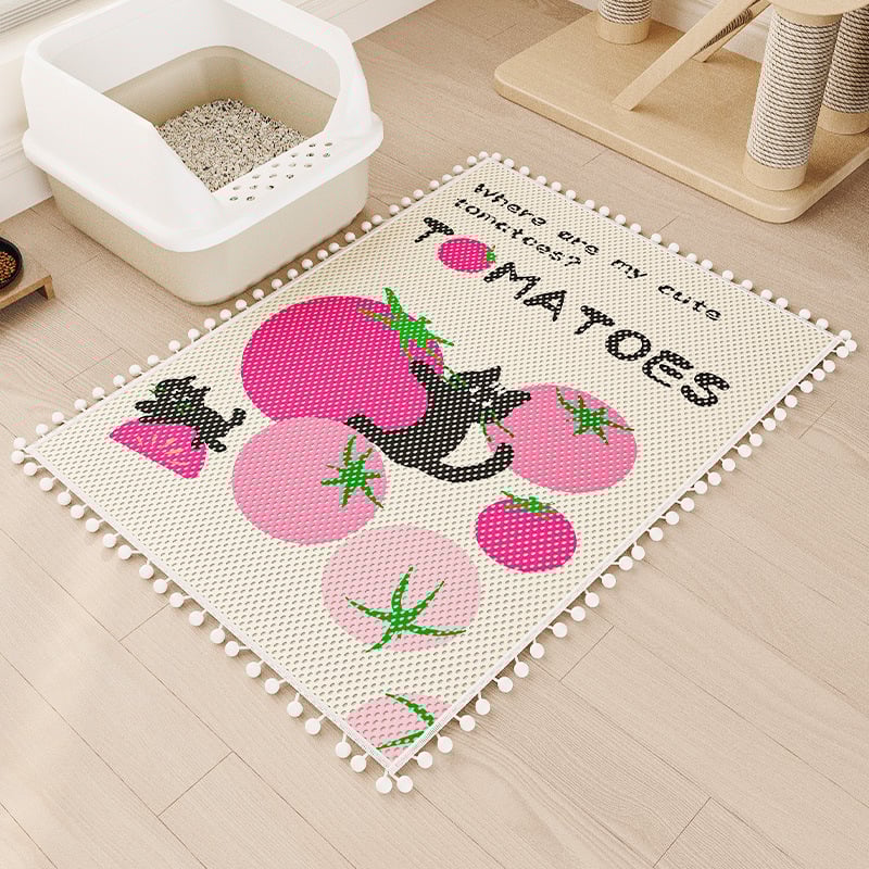 Macskaalom szőnyeg, fröccsenésgátló, kihúzásgátló macskaalom doboz, szűrőhomok szőnyeg, vastagított extra nagy kisállat szőnyeg, macskakarmolásgátló szőnyeg macskáknak és kutyáknak