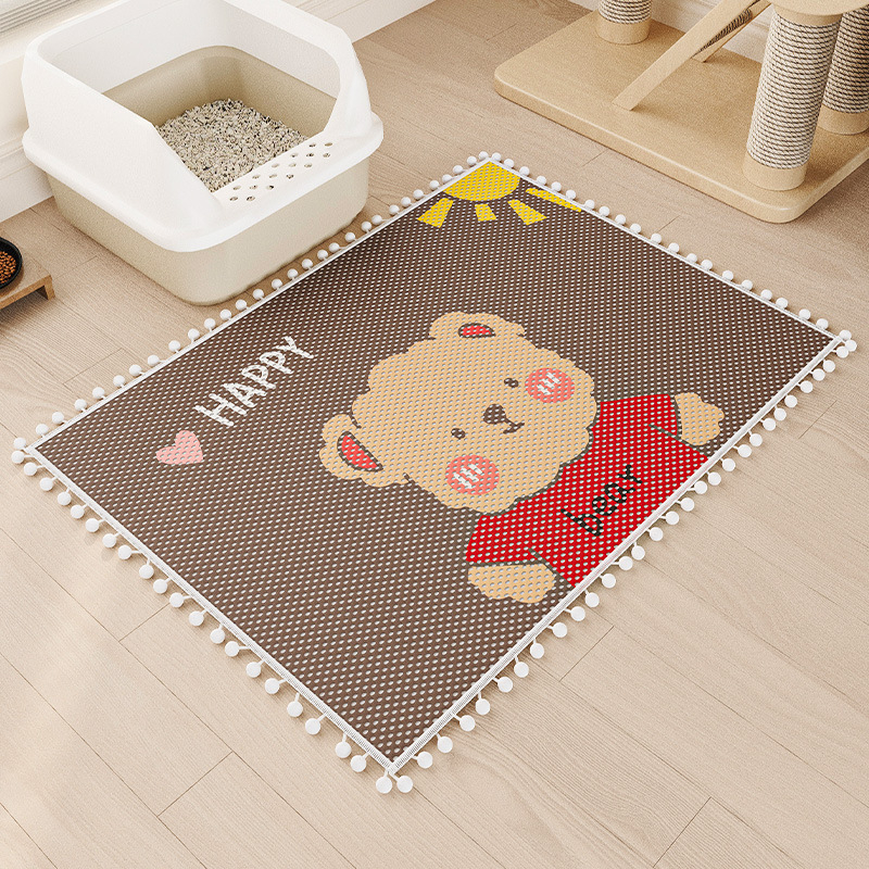 Macskaalom szőnyeg, fröccsenésgátló, kihúzásgátló macskaalom doboz, szűrőhomok szőnyeg, vastagított extra nagy kisállat szőnyeg, macskakarmolásgátló szőnyeg macskáknak és kutyáknak