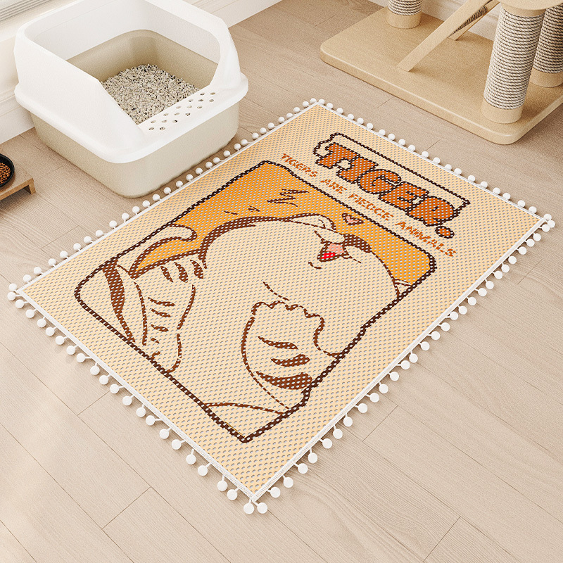 Macskaalom szőnyeg, fröccsenésgátló, kihúzásgátló macskaalom doboz, szűrőhomok szőnyeg, vastagított extra nagy kisállat szőnyeg, macskakarmolásgátló szőnyeg macskáknak és kutyáknak