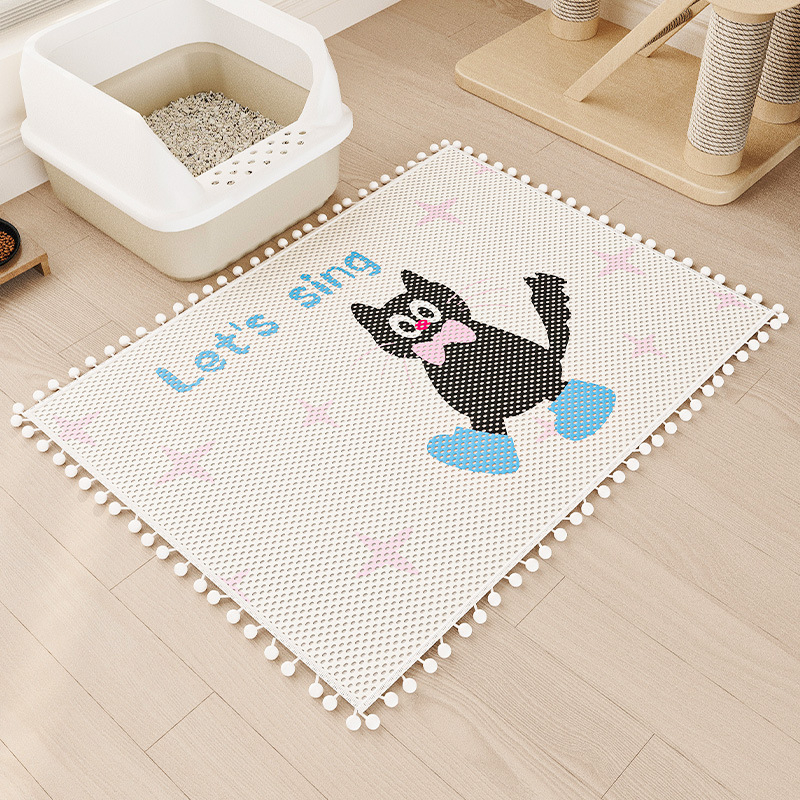 Macskaalom szőnyeg, fröccsenésgátló, kihúzásgátló macskaalom doboz, szűrőhomok szőnyeg, vastagított extra nagy kisállat szőnyeg, macskakarmolásgátló szőnyeg macskáknak és kutyáknak