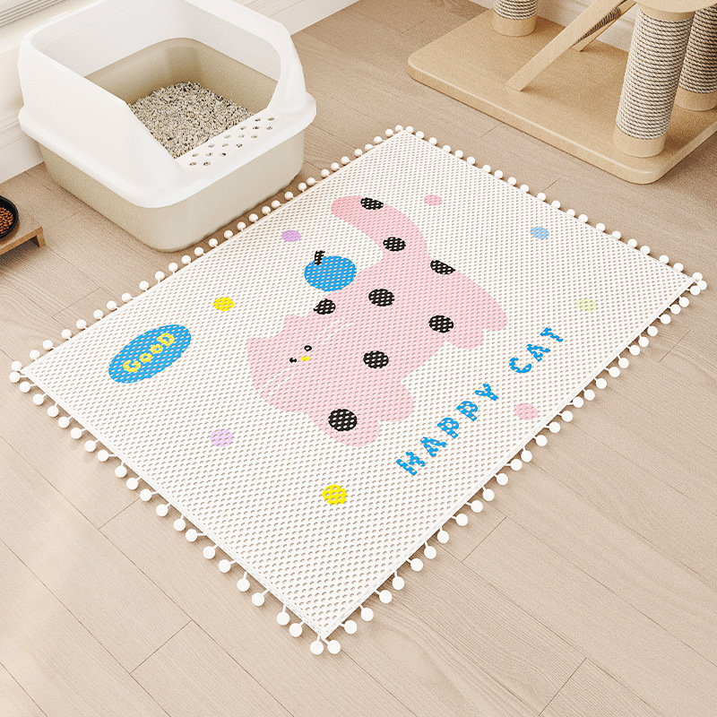 Macskaalom szőnyeg, fröccsenésgátló, kihúzásgátló macskaalom doboz, szűrőhomok szőnyeg, vastagított extra nagy kisállat szőnyeg, macskakarmolásgátló szőnyeg macskáknak és kutyáknak