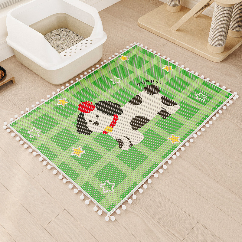 Macskaalom szőnyeg, fröccsenésgátló, kihúzásgátló macskaalom doboz, szűrőhomok szőnyeg, vastagított extra nagy kisállat szőnyeg, macskakarmolásgátló szőnyeg macskáknak és kutyáknak