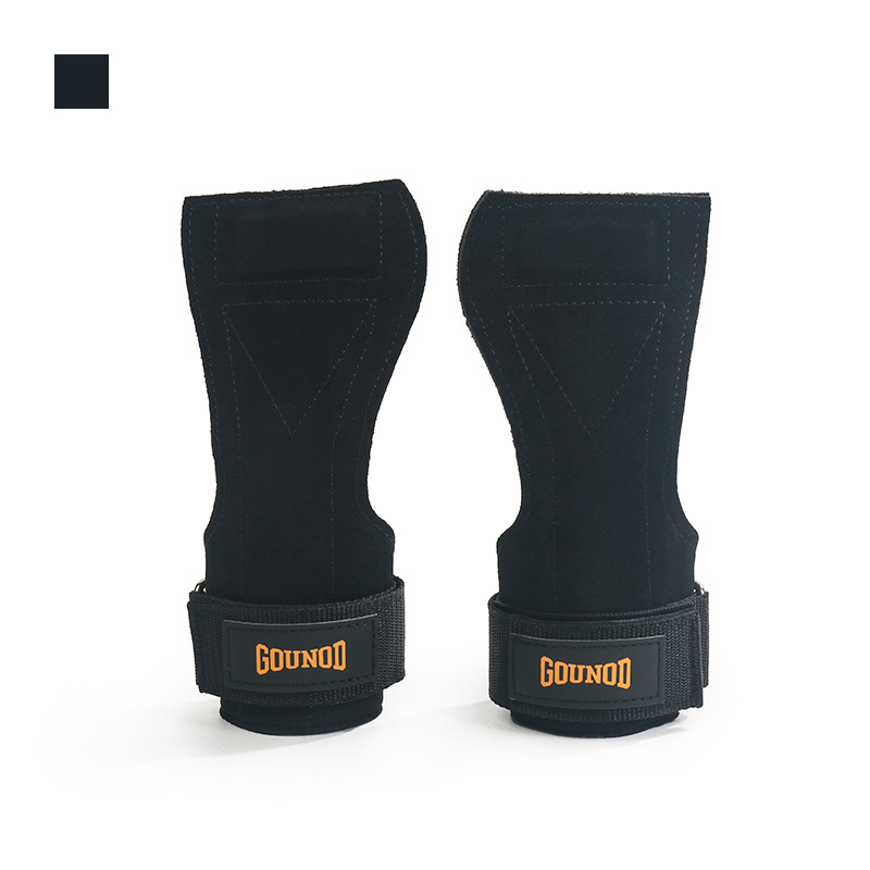 GOUNOD karvės odos sportinis neslystantis delno apsaugas riešo apsaugai fitneso sunkumų kilnojimo stiprintuvas su prisitraukimų apsauga