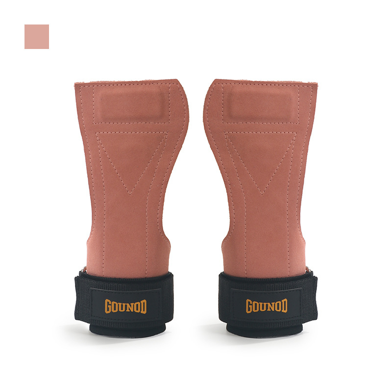 GOUNOD karvės odos sportinis neslystantis delno apsaugas riešo apsaugai fitneso sunkumų kilnojimo stiprintuvas su prisitraukimų apsauga