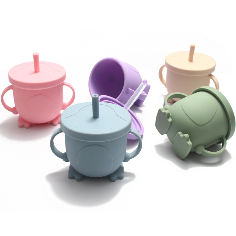 Amazoni silikoonist õlgkruus, kaks-ühes pingviini veekruus, imikutele mõeldud õppejoogikruus, beebisuupistekruus toidukvaliteediga