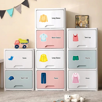 Αυτοκόλλητα τοίχου ταξινόμησης ρούχων για αγόρια και κορίτσια, συρτάρι ντουλάπας, αφαιρούμενα αυτοκόλλητα ταξινόμησης ρούχων νηπιαγωγείου, αυτοκόλλητα οργάνωσης