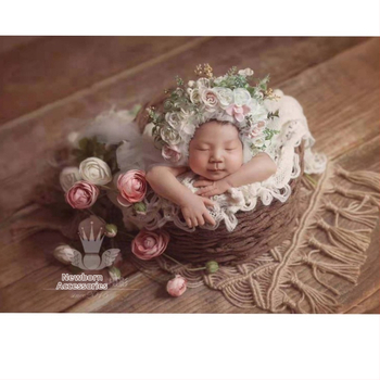 Naujagimio bohemiškas apklotas, fotografijos fotorekvizitai, kūdikis, kūdikio fotostudijos pagalvėlė, apklotas, nuotrauka, saulėgrąžų rekvizitai