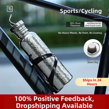 Gryno titano sportinis dviračių virdulys, lauko sportinis virdulys, kelioninis nešiojamas vandens puodelis, lengvas stovyklavimo virdulys, plaktuko formos virdulys