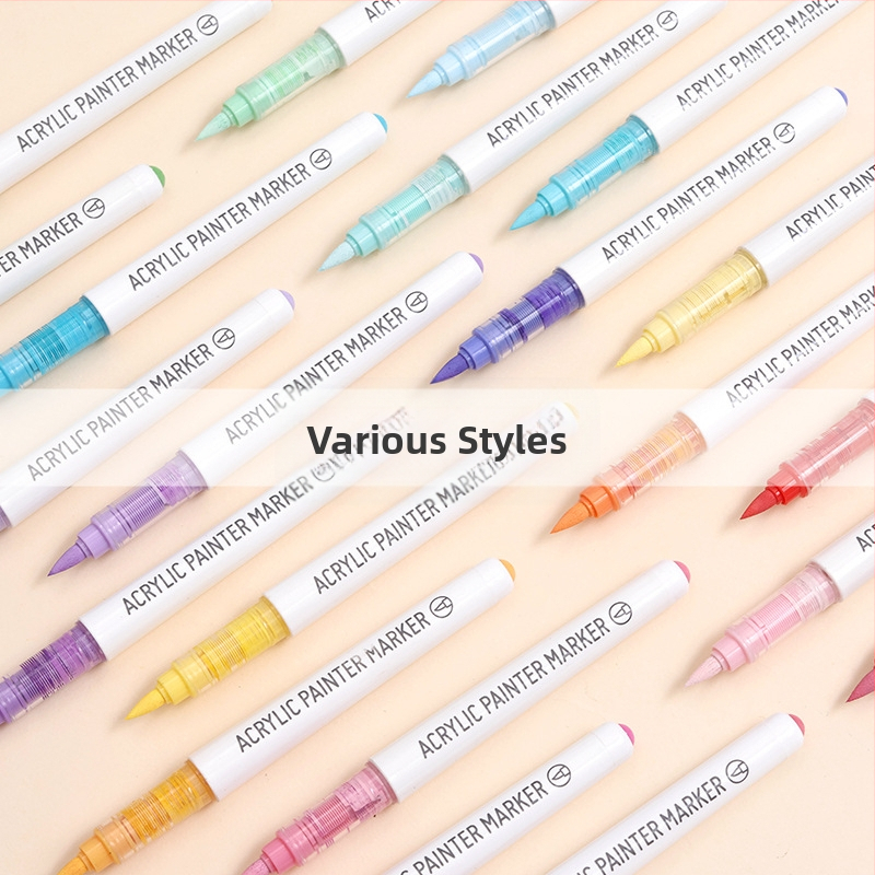 „Blue Fruit M720 Direct Liquid“ minkštos galvutės akrilinis žymeklis, 81 spalvos, nepralaidus popierinis dailės teptukas pradinių klasių mokiniams