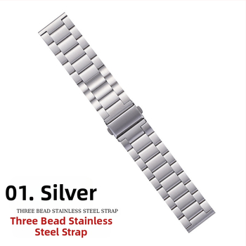 Подходяща за каишка за Apple Watch, каишка за iWatch, каишка за Apple Watch с три мъниста, метална каишка от неръждаема стомана, S10
