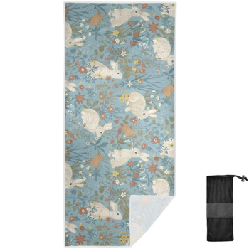 Minkštas kalakuto rankšluostis, paplūdimio rankšluostis, triušio gėlė, vintažinis triušio formos didelis baseino rankšluostis, greitai džiūstantis kelioninis rankšluostis