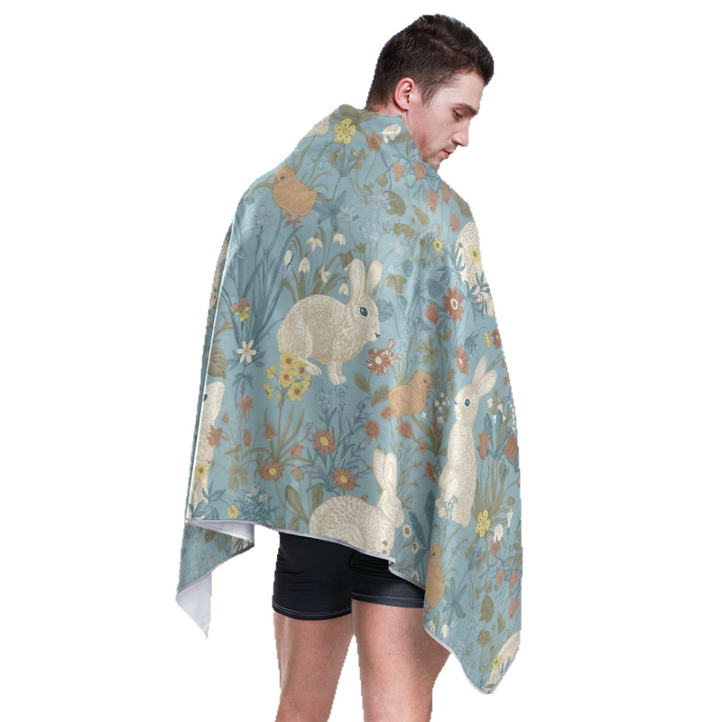 Minkštas kalakuto rankšluostis, paplūdimio rankšluostis, triušio gėlė, vintažinis triušio formos didelis baseino rankšluostis, greitai džiūstantis kelioninis rankšluostis