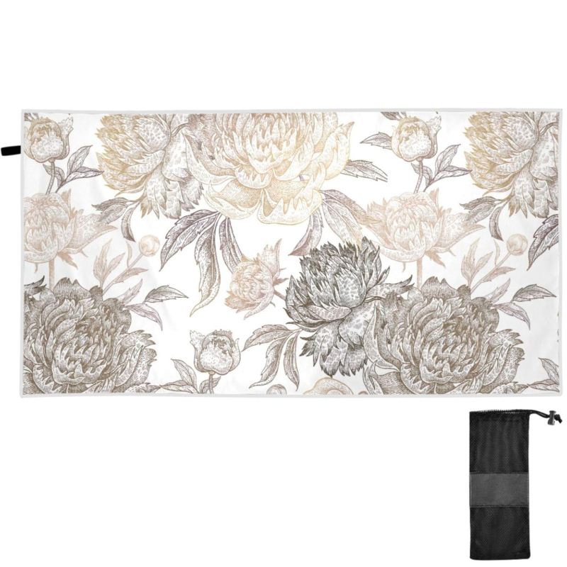 Minkštas kalakuto rankšluostis, paplūdimio rankšluostis, triušio gėlė, vintažinis triušio formos didelis baseino rankšluostis, greitai džiūstantis kelioninis rankšluostis