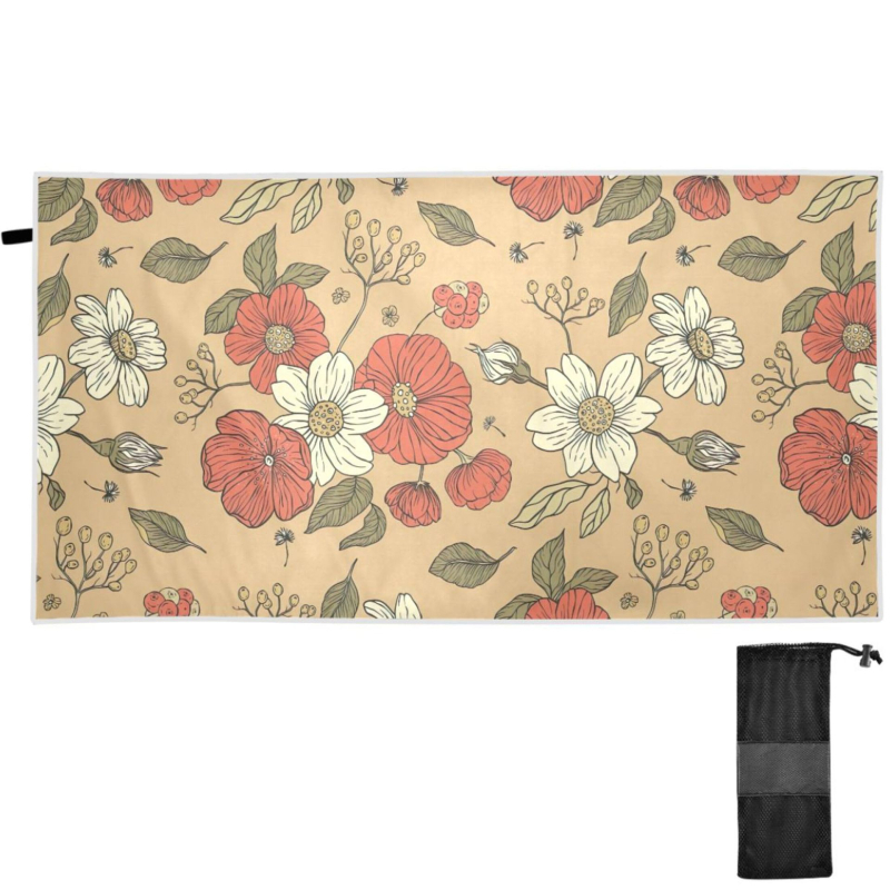 Minkštas kalakuto rankšluostis, paplūdimio rankšluostis, triušio gėlė, vintažinis triušio formos didelis baseino rankšluostis, greitai džiūstantis kelioninis rankšluostis