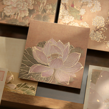 ✅ Σημειωματάριο τριών τεμαχίων πλήρους θερμής σφράγισης National Style, μελάνι βαφής, χαρτί εγχειριδίου υψηλής αξίας, σημειωματάριο Ancient Style