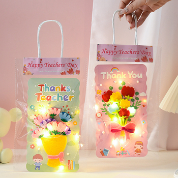 Ръчно изработени поздравителни картички за Деня на учителя, детски „Направи си сам“, изработка от родители и деца, триизмерни картички с букети цветя, подаръчни материали за детска градина за учители