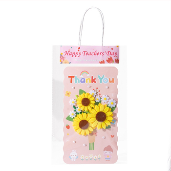 Ръчно изработени поздравителни картички за Деня на учителя, детски „Направи си сам“, изработка от родители и деца, триизмерни картички с букети цветя, подаръчни материали за детска градина за учители