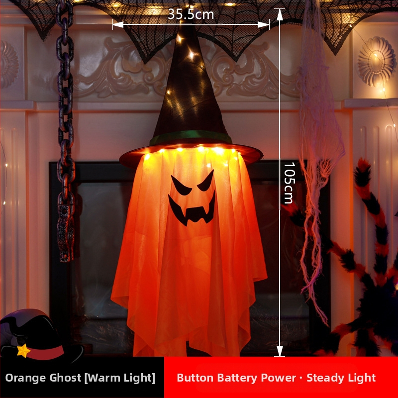 Tarpvalstybiniai „Amazon“ nauji Helovino LED dekoratyviniai šviestuvai, vaiduokliški pakabinami šviestuvai, vaiduokliški festivalio kambario atmosferos šviestuvai