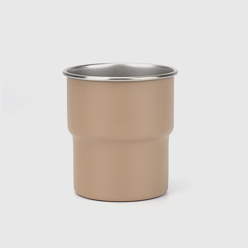 Костюм за къмпинг бирена халба от неръждаема стомана 304, стъпаловидна халба за пикник, барбекю, студена напитка, бирена халба за кафе