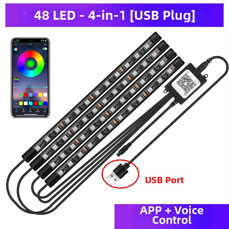 Automašīnas lukturis, automašīnas salona modifikācijas nesaturoša, krāsaina LED gāzes lampa, automašīnas USB zoles salona lampa, mūzikas ritma lampa