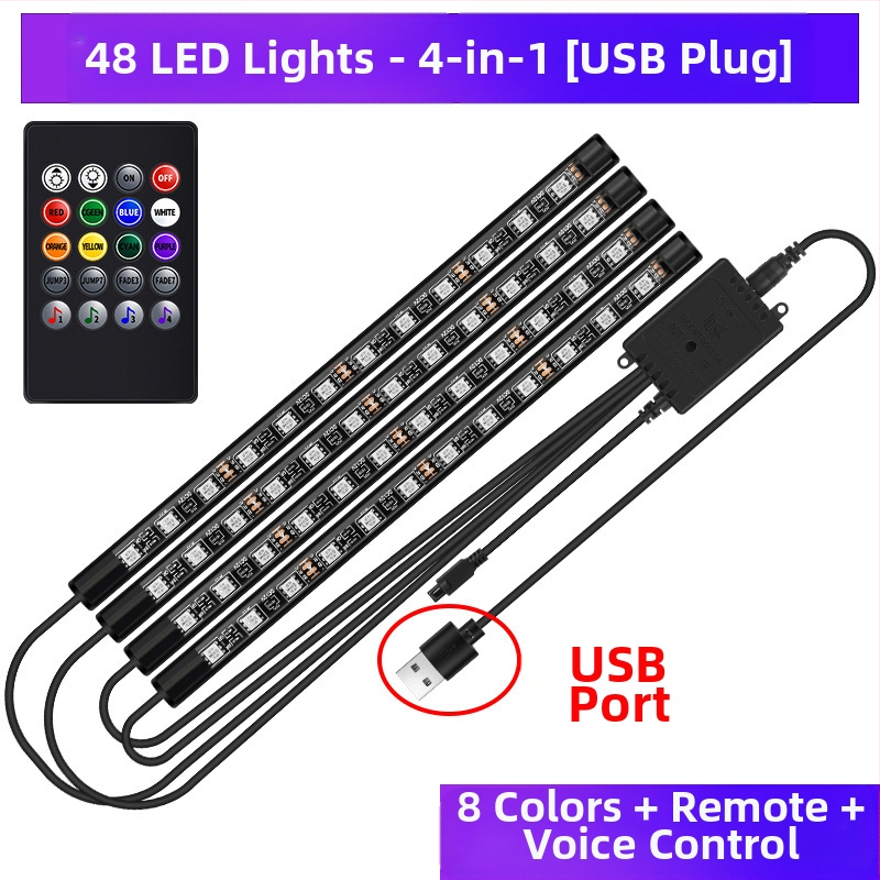 Automašīnas lukturis, automašīnas salona modifikācijas nesaturoša, krāsaina LED gāzes lampa, automašīnas USB zoles salona lampa, mūzikas ritma lampa