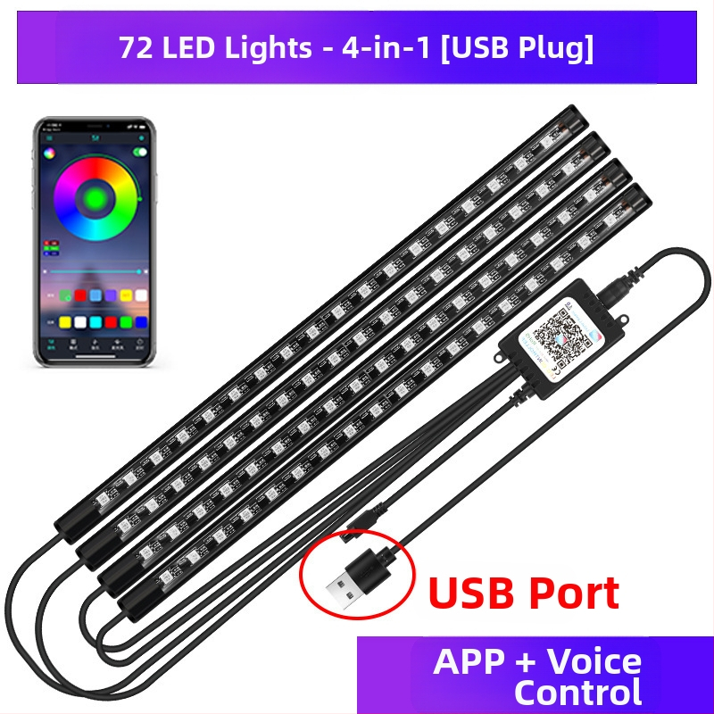 Automašīnas lukturis, automašīnas salona modifikācijas nesaturoša, krāsaina LED gāzes lampa, automašīnas USB zoles salona lampa, mūzikas ritma lampa