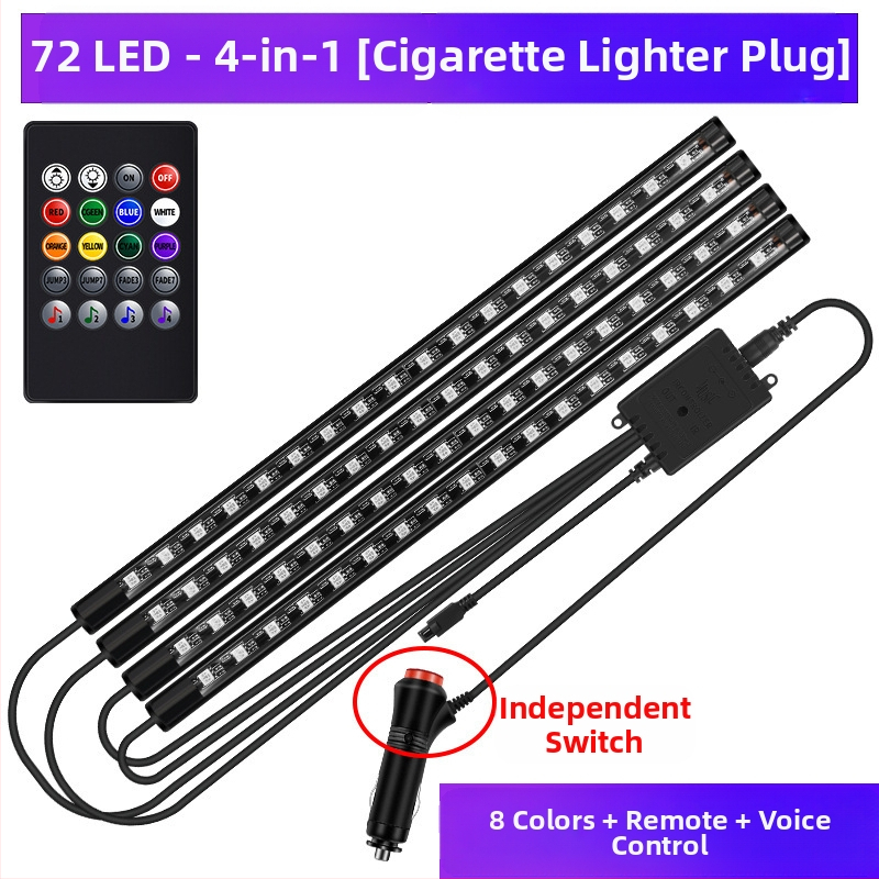Automašīnas lukturis, automašīnas salona modifikācijas nesaturoša, krāsaina LED gāzes lampa, automašīnas USB zoles salona lampa, mūzikas ritma lampa