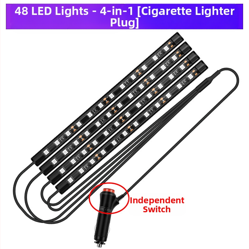 Automašīnas lukturis, automašīnas salona modifikācijas nesaturoša, krāsaina LED gāzes lampa, automašīnas USB zoles salona lampa, mūzikas ritma lampa