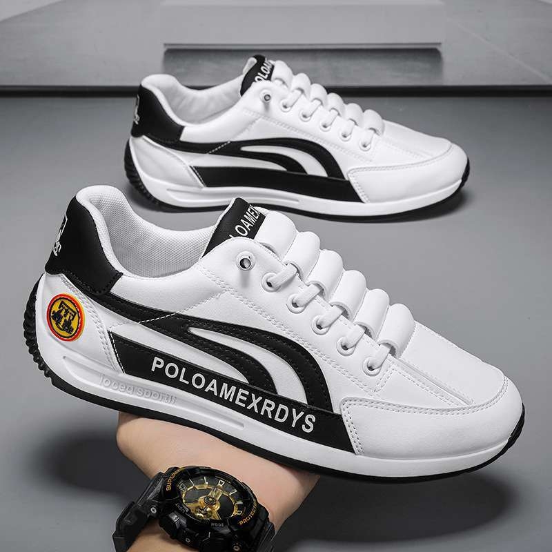 Nauji pavasariniai, aukštos klasės laisvalaikio batai, vasariniai „Forrest Gump“ vyriški batai, minkštapadiai balti sportbačiai, sportiniai „tėčio“ odiniai batai, universalūs madingi batai