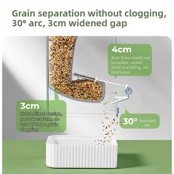 Αυτόματη ταΐστρα Yee Parrot, διαχωρισμός άχυρων πουλιών, αντιδιαβρωτική, αντιπιτσιλιστική, Xuanfeng, παιωνία, πίνουν νερό, ειδικά είδη ταΐσματος